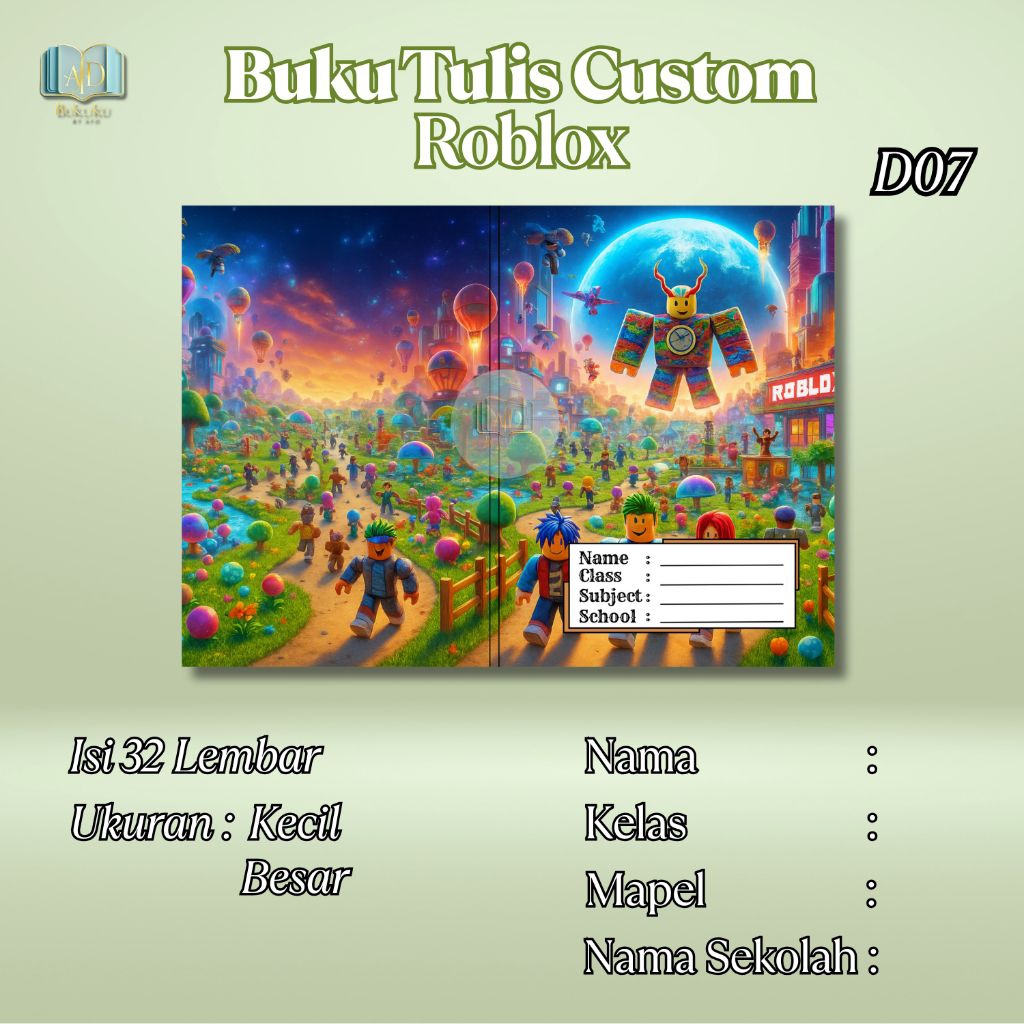 

Buku Tulis Custom Roblox