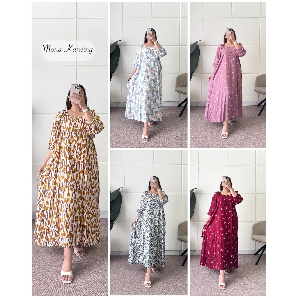 MONA YURI LONG DRESS ORY ANNISA/DESSY DRESS ORY ANNISA FASHION/HOME DRESS RAYON PREMIUM/DASTER RAYON