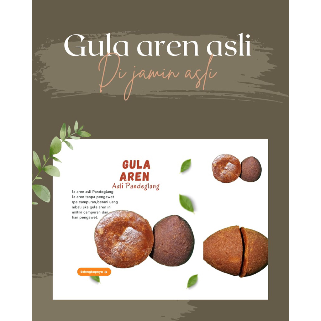 

GULA AREN asli pandeglang berat 600-700gr