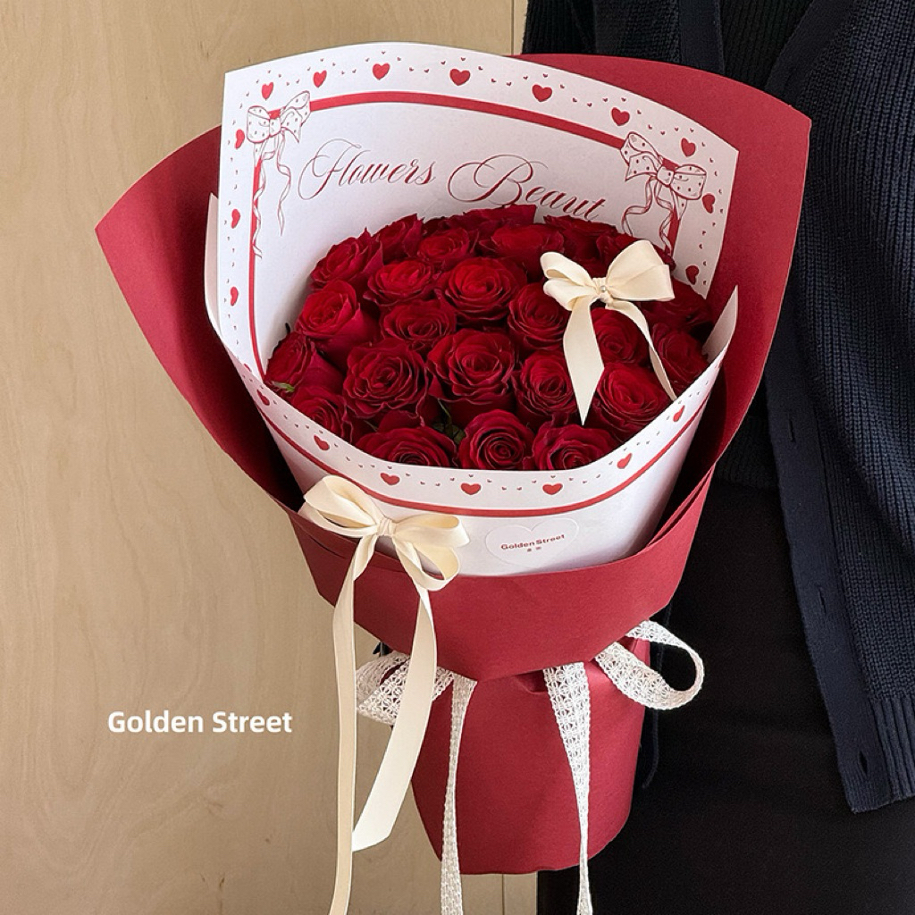 

[5 LEMBAR] Kertas Buket Cellophane Motif Pita Flowers Beaut | Flower Wrapping Paper Ribbon | Hiasan Dekorasi