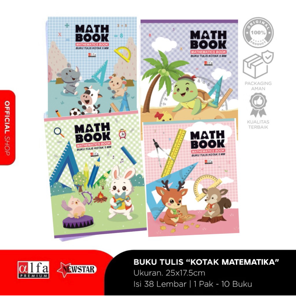 

Buku Matematika Kotak Kecil ALFA 38 lembar