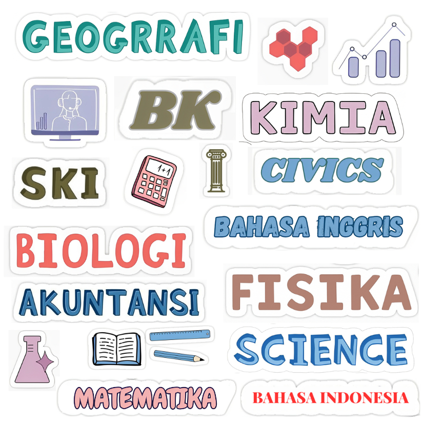 

STIKER MATA PELAJARAN + CUTTING | STICKER MAPEL | AESTHETIC STICKER | STIKER ESTETIK