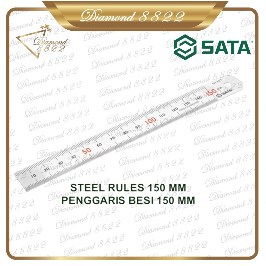 

PENGGARIS BESI STAINLESS 150MM - STEEL RULES 15CM 91401-SATA