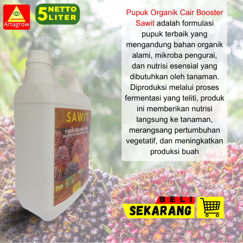 Shopritz Poc Booster Sawit 5 Liter - Pupuk Sawit Agar Berbuah Lebat Dan Berat / Pupuk Penyubur