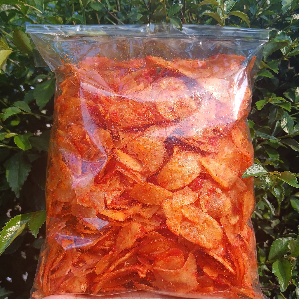 

Keripik Singkong Bumbu Rujak Balado Kriuk Kemasan 1 Bal/1Kg