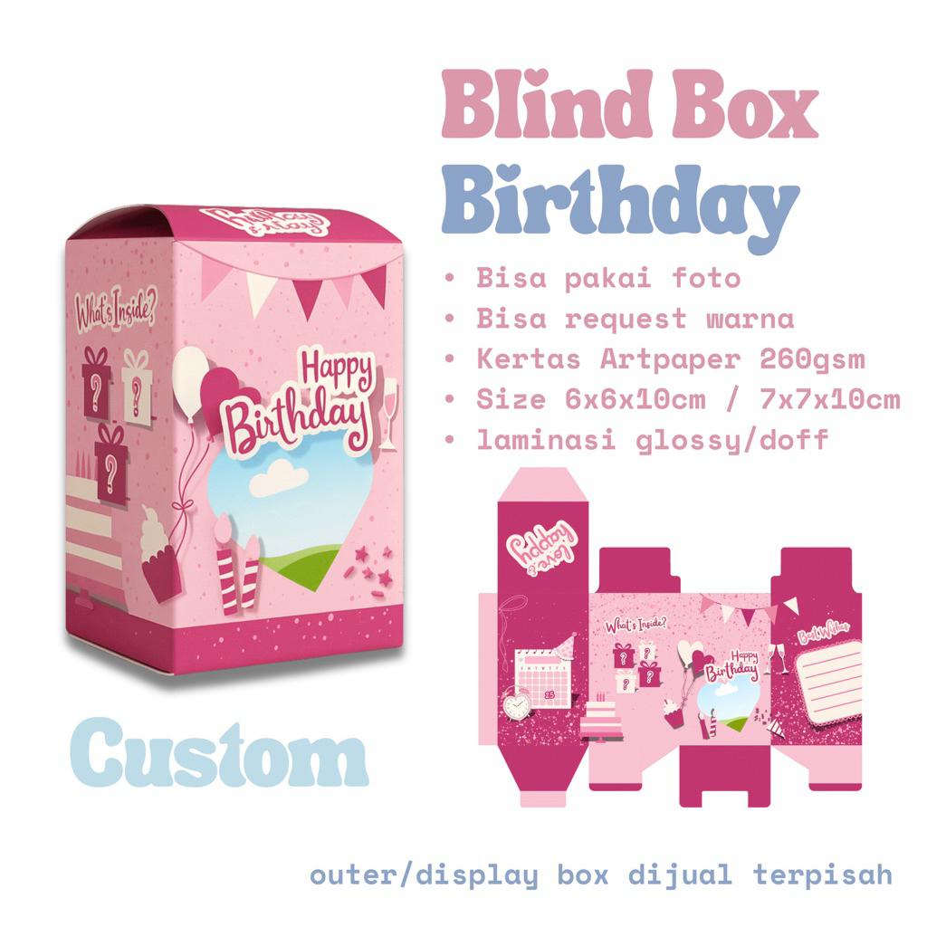 

Blind Box Kado Ulang Tahun Custom | Hadiah Misteri Unik & Lucu – Cocok untuk Surprise Gift!