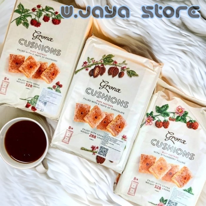 

[oddsolshop] pekanbaru/Grona Cushions Puff Pastries 328GR Biskuit Scaldberry Raspberry Strawberry