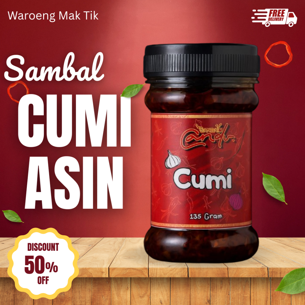

Sambal Cumi Asin Pedas Nikmat Lauk Pauk isi 135 gr
