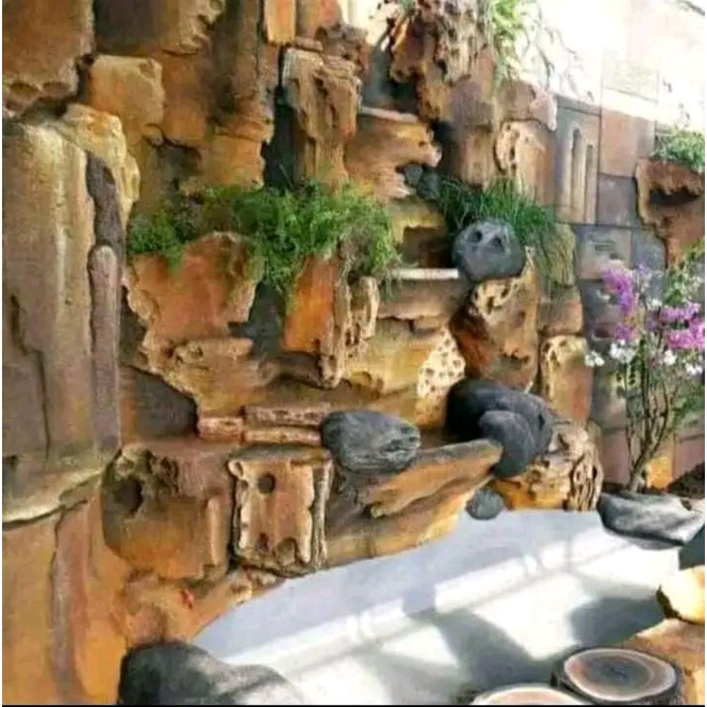 taman Air mancur tebing buatan relief