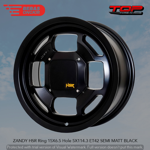 Velg HSR Terbaru R15 Lubang 5X114,3 Mobil Ertiga XL7 Innova Luxio Tipe ZANDY Ring 15
