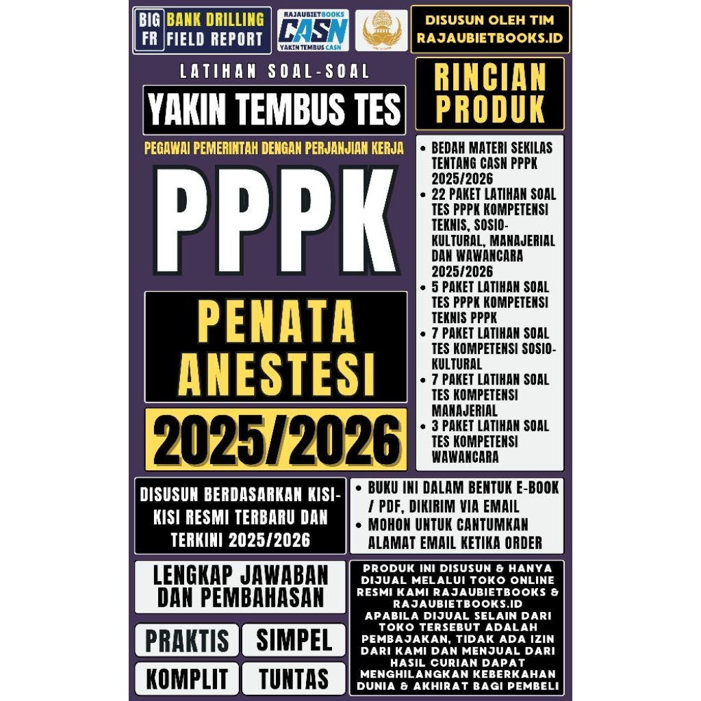 LATIHAN SOAL TES SELEKSI PPPK PENATA ANESTESI 2025