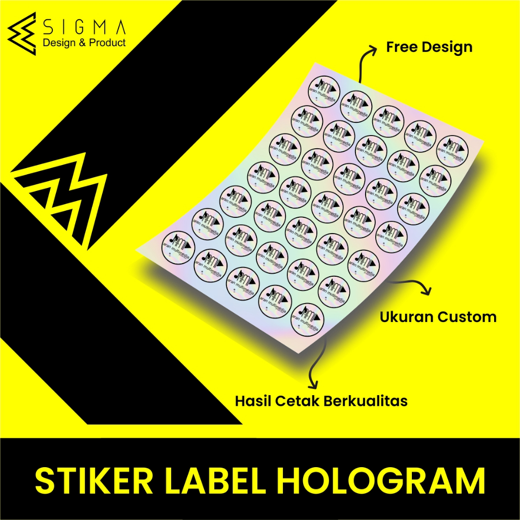 

Cetak Stiker Hologram / Cetak Stiker Label Kemasan / Label Usaha Makanan / Cetak Label Minuman