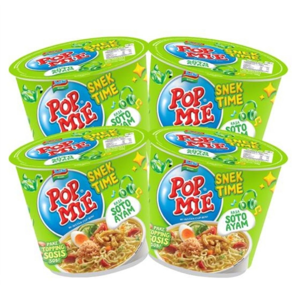

Paket 4 Pcs - Pop Mie Mini Snek Time Rasa Soto Ayam 39 Gram