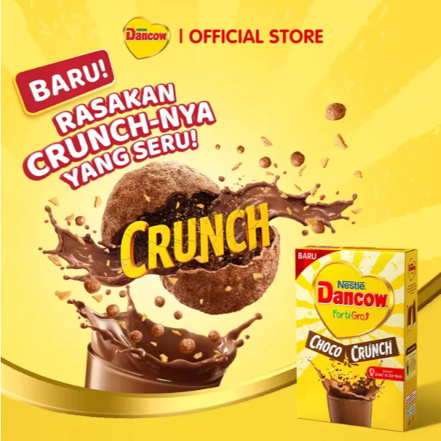 

Dancow Fortigro Choco Crunch Kemasan 346,5 gr - Susu Coklat Dengan Toping Sereal