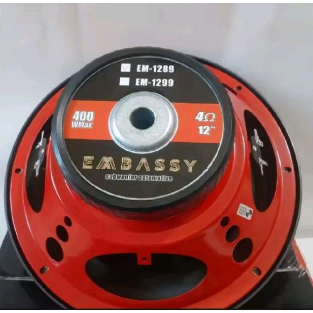 SPEAKER SUBWOOFER EMBASSY EM - 1289 DOUBLE COIL 12 Inch Original