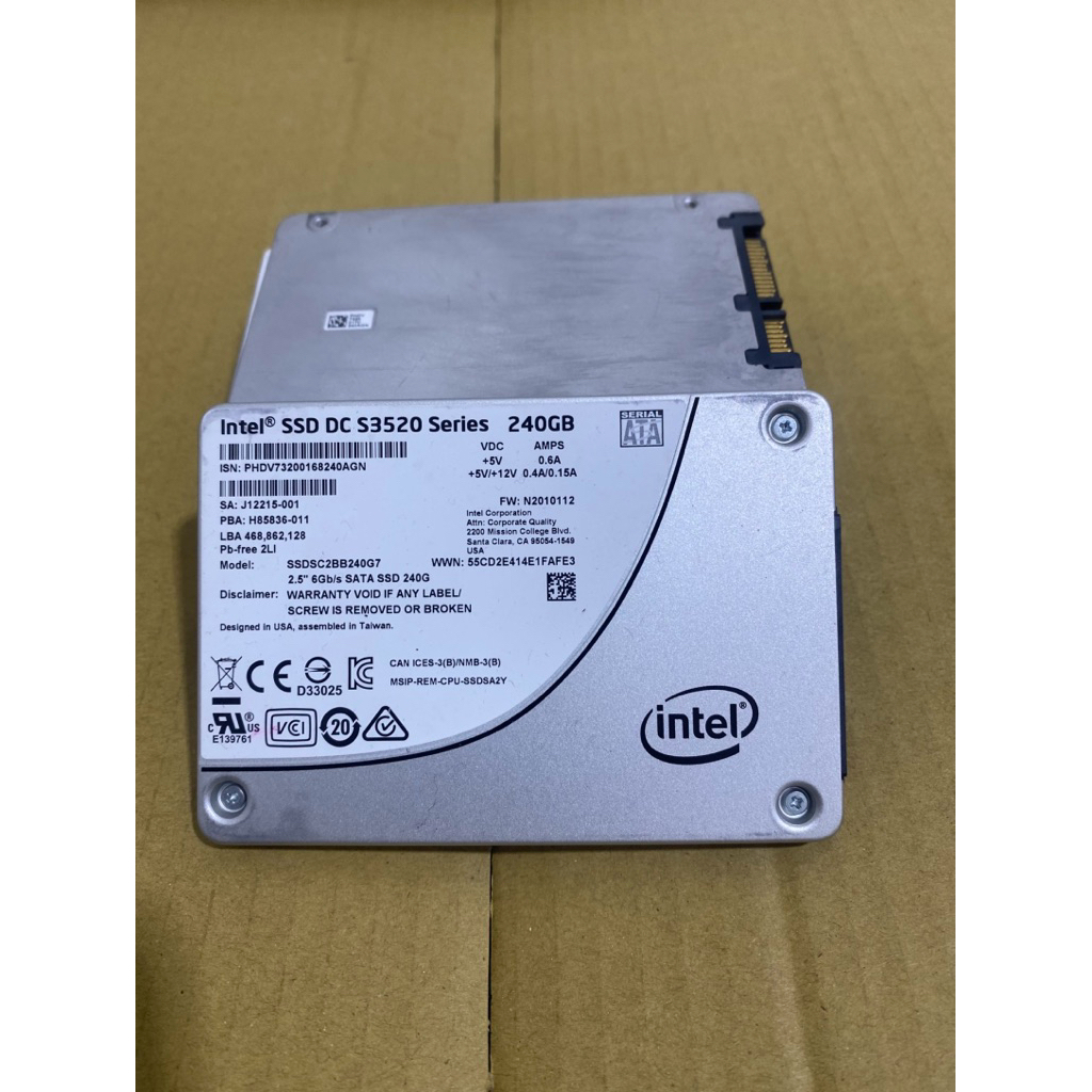 Intel SSD DC S3520 240GB – SATA 2.5” Enterprise