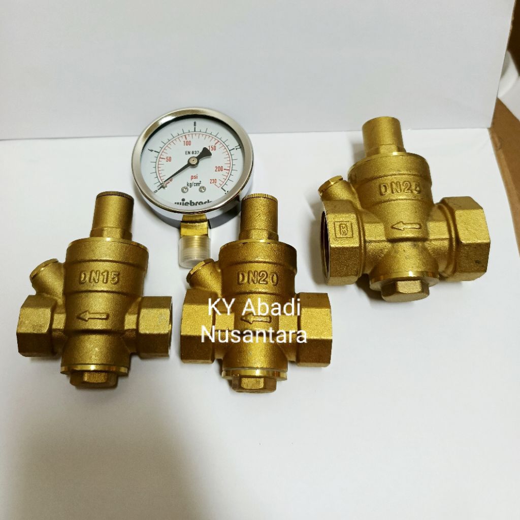Prv pressure reducing valve kuningan drat 11/4"inch / prv full brass /prv regulator water valve