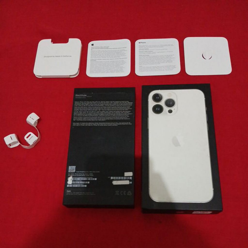 dus box IPhone 13 pro max silver original copotan digimap lengkap manual book