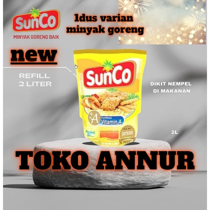 

minyak goreng sunco kemasan refill 2lt premium 1dus, varian minyak goreng