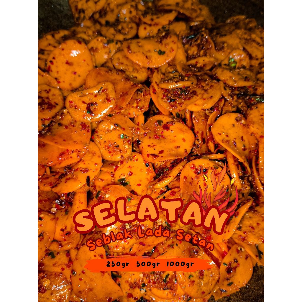

SELATAN SEBLAK LADA SETAN KERUPUK OREN/KERIPIK ORANYE AROMA DAUN JERUK