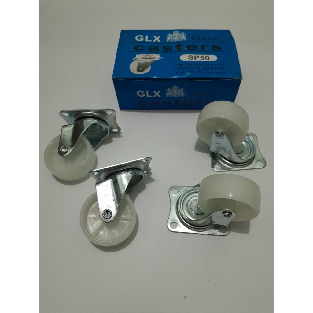 roda gepeng nylon / roda gepeng nylon 2 inch