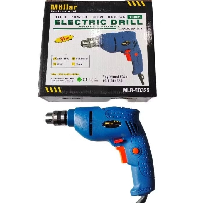 MOLLAR MESIN BOR 10mm ED325 / MOLLAR ELEKTRIK DRILL 10mm ED325 / Mesin Bor Mollar ED325 (10mm)