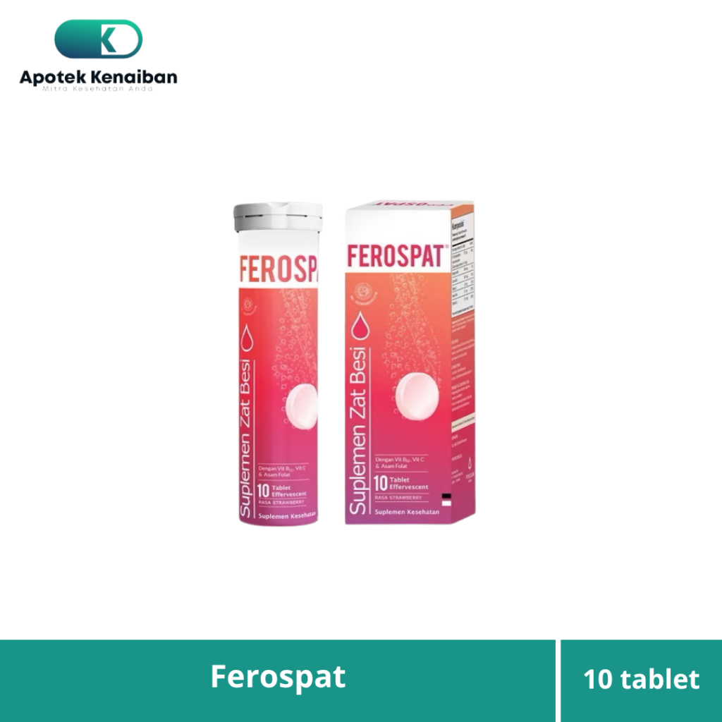 Ferospat Suplemen Cegah Anemia Untuk Ibu Hamil 10 Tablet Effervescent