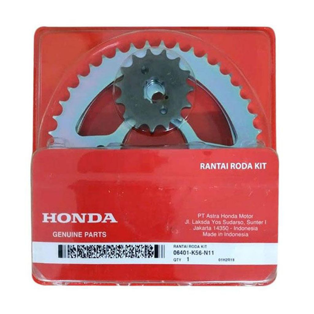 GEAR SET HONDA + RANTAI K56 ORIGINAL UNIT SONIC 150R KUALITAS TERBAIK