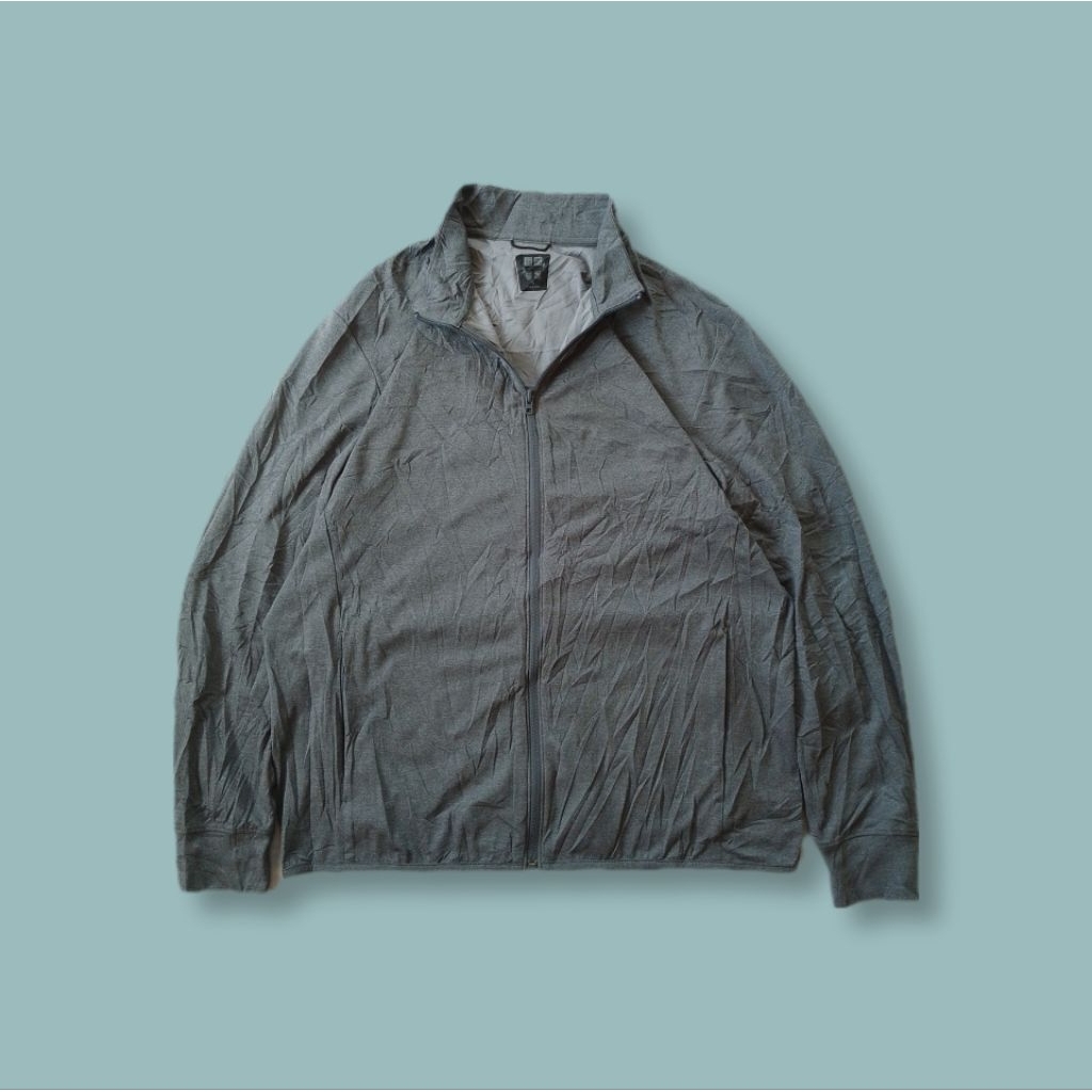 Uniquesport - Jaket Tracktop Uniqlo Dry-ex Active Ultra Strech Grey Second XL