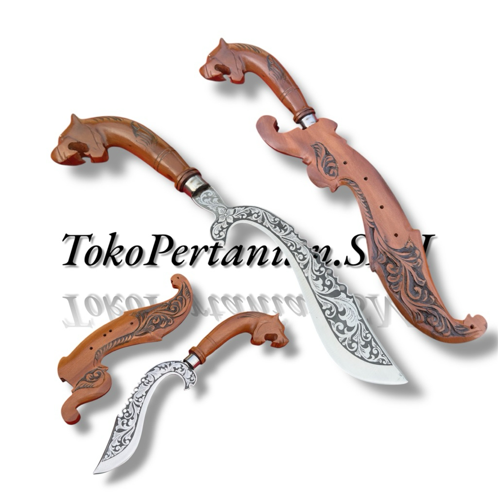 Kujang Ukir Kujang Motif Batik Baja Khas Sunda Siliwangi