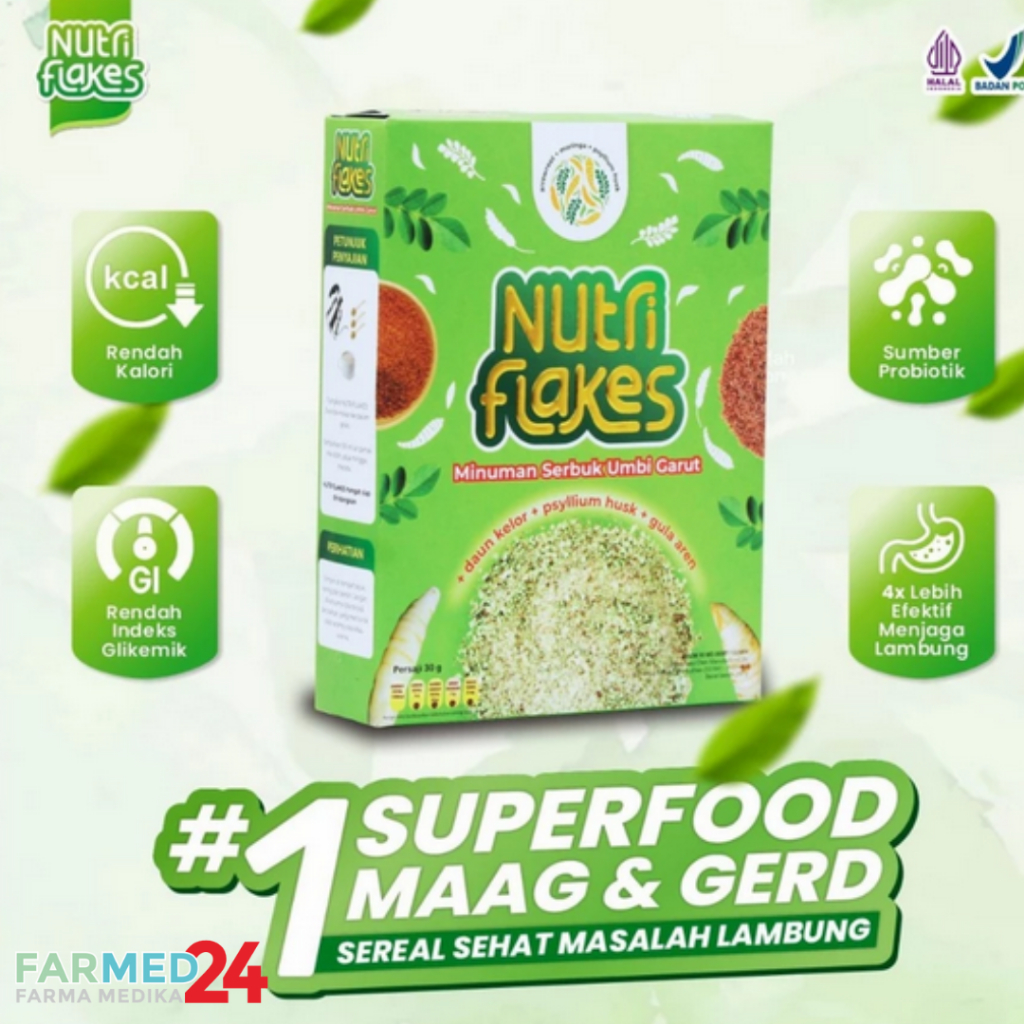 

Nutriflakes Original Sereal Umbi Garut Solusi Atasi Asam Lambung