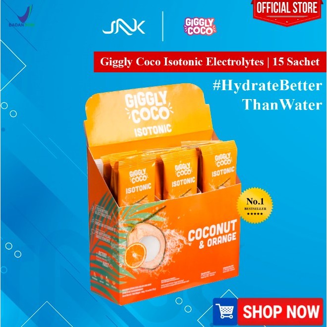 

Giggly Coco Isotonic Drink 15 Sachet | Electrolytes Pengganti Ion Tubuh Hydration Recovery Endurance
