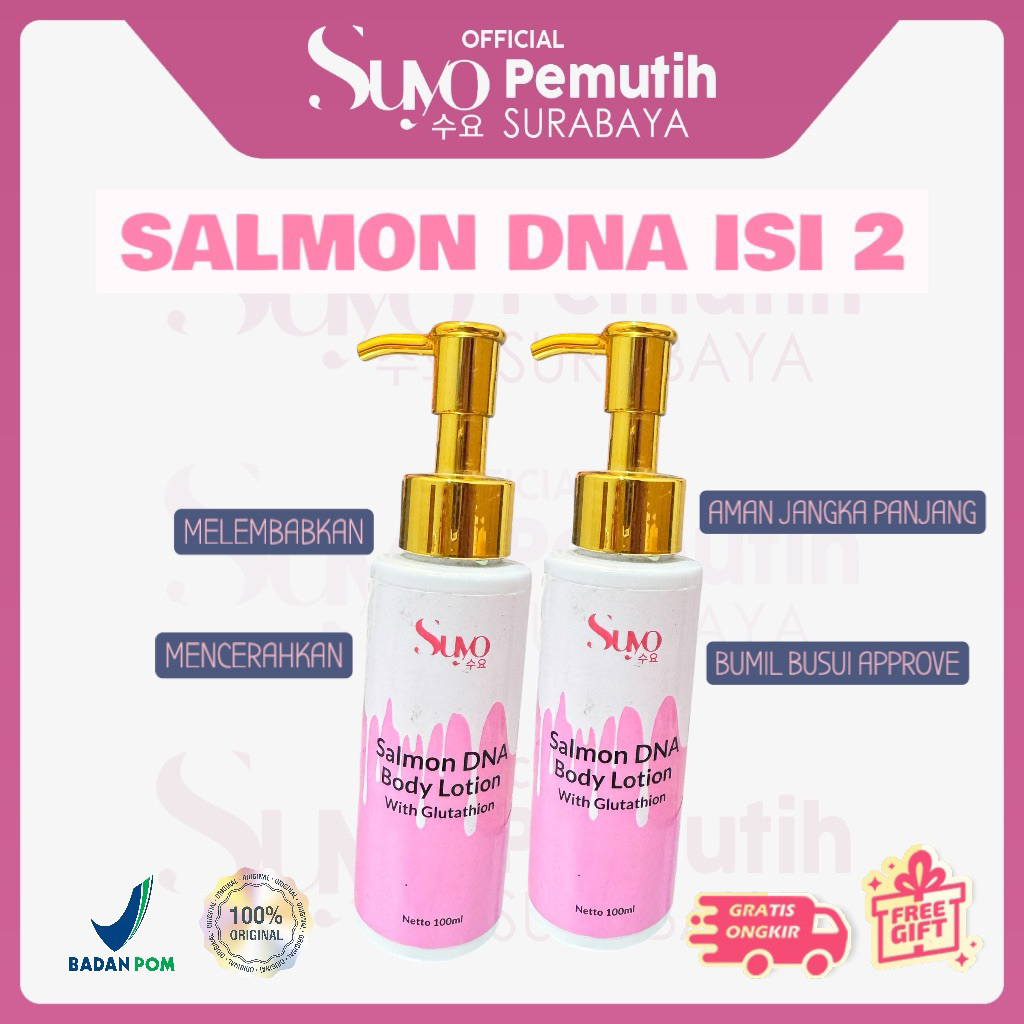 SUYO 2PCS DAY LOTION SALMON DNA / SUYO SALMON DNA