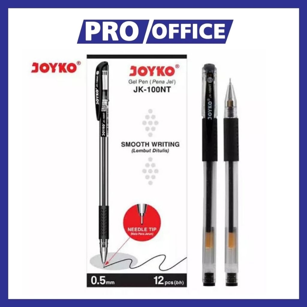 

ProOffice-PULPEN JOYKO JK-100NT (12 PCS) UJUNG MATA RUNCING / warna HITAM