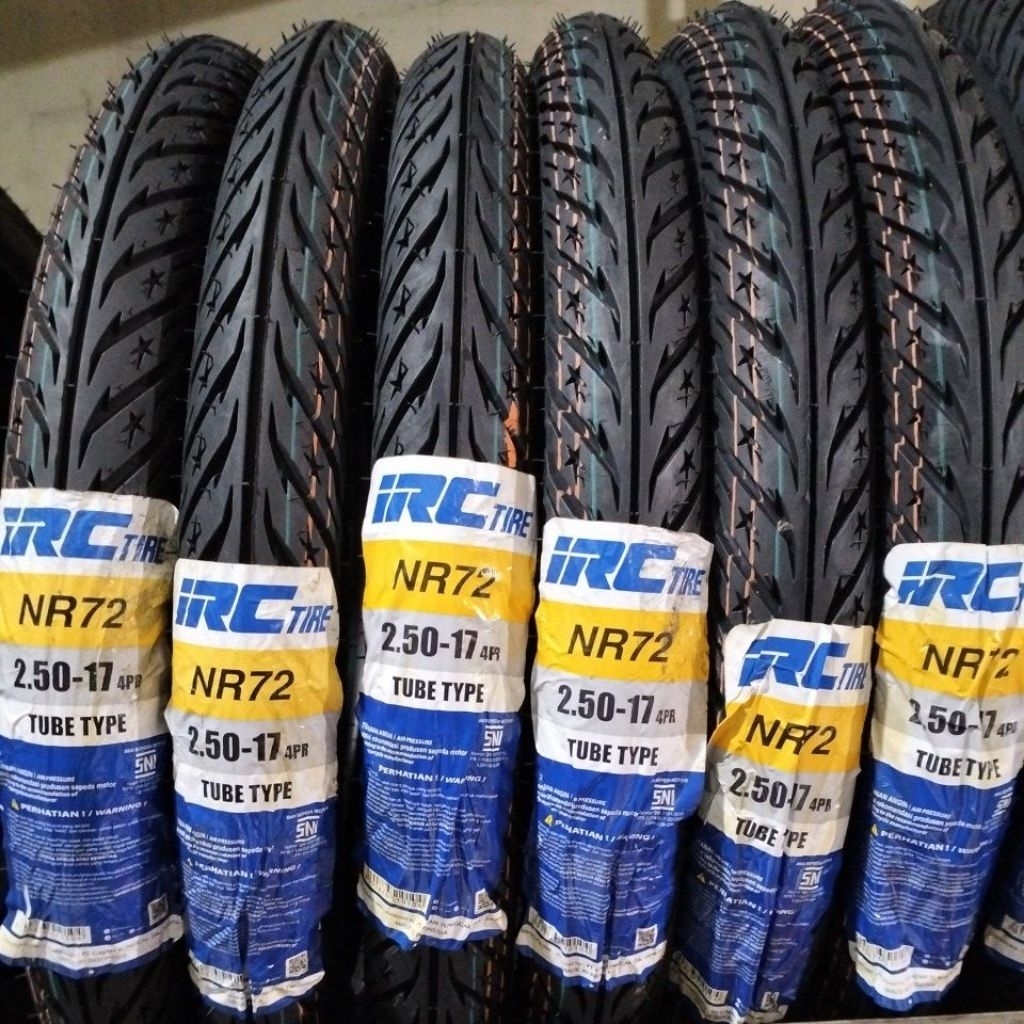 BAN LUAR IRC GRAND, SUPRA X, KHARISMA, SUPRA 125, 250-17 NR72 BINTANG (NON TUBLESS)