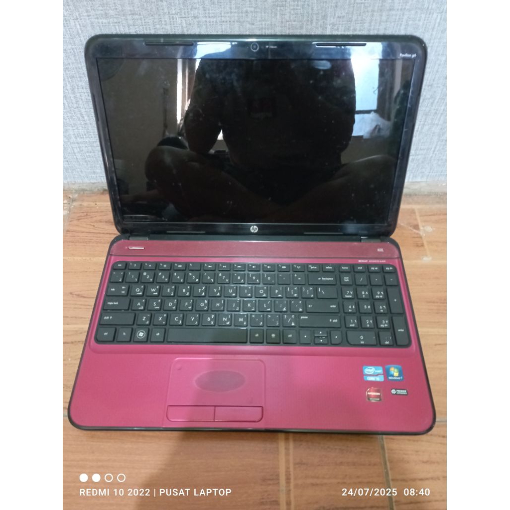 Laptop Hp pavilion g6-2031ee Corei5 windows 7 Kondisi Matot Lcd15in&Casing mulus Belum cek detail/ga