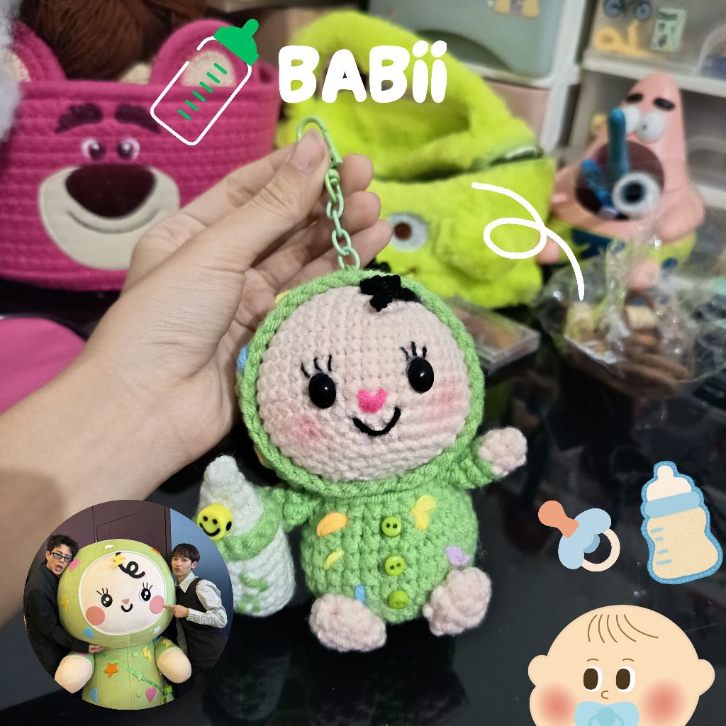 GMMTV / babii gmmtv off gun / babii gmmtv crochet / babii gmmtv keychain /