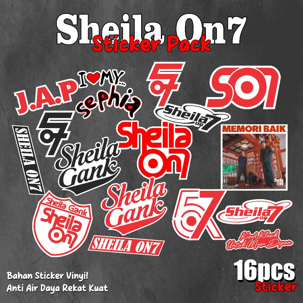 

Sticker Pack Band Sheila on7 Laptop Helm Kulkas Music Tumbler Case Metal Koper Casing Hp Anti Air