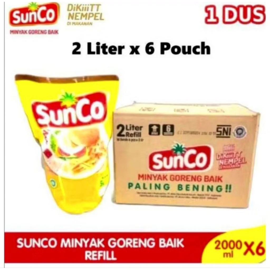 

Minyak Goreng Sunco 2L 1 Dus Isi 6 Pcs