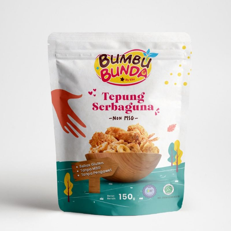 

Bumbu Bunda Elia Tepung Crispy Non MSG / Tepung Bumbu Serbaguna Non MSG MPASI