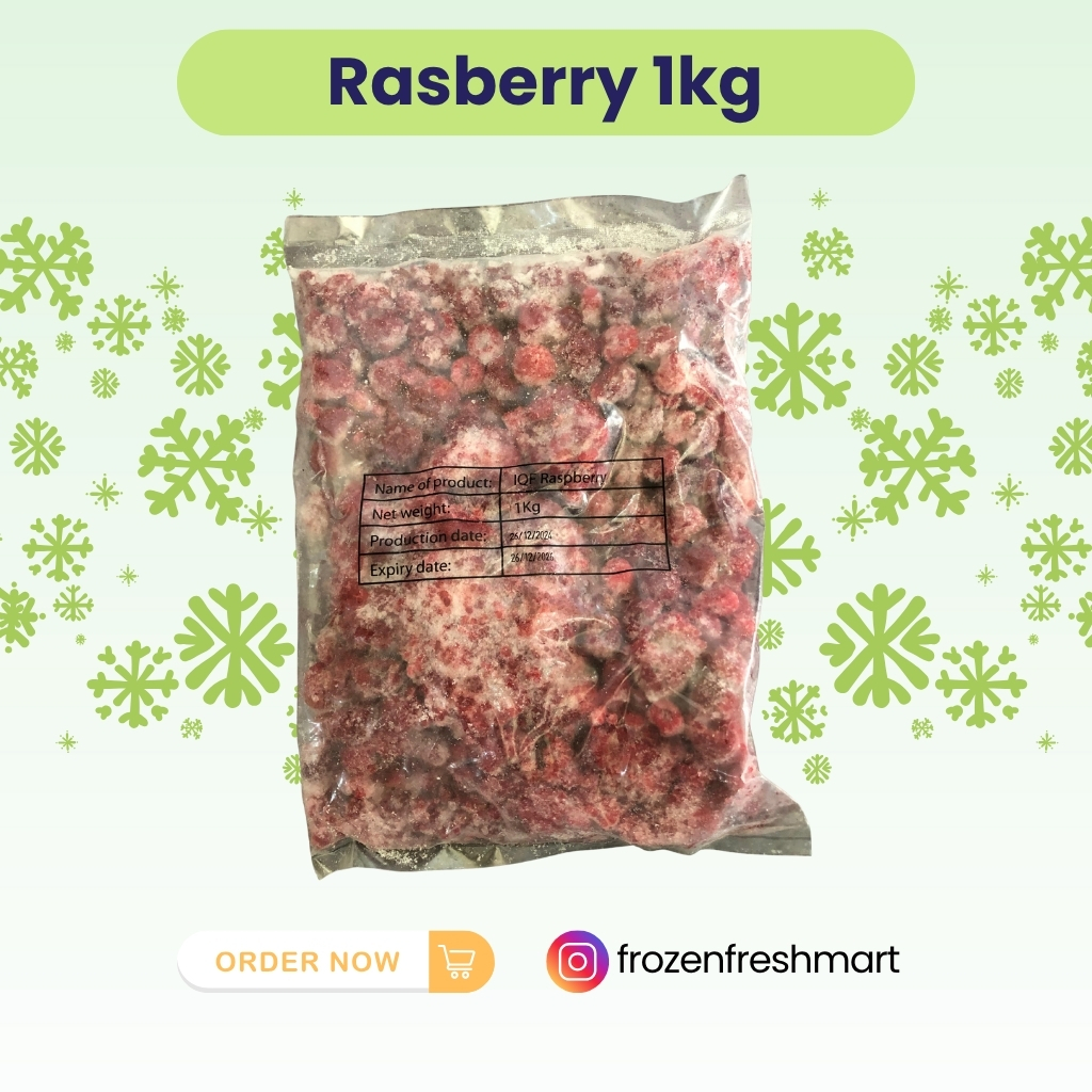 

Raspberry Frozen 1kg, Buah Beku // Rapsberry IQF 1 kg