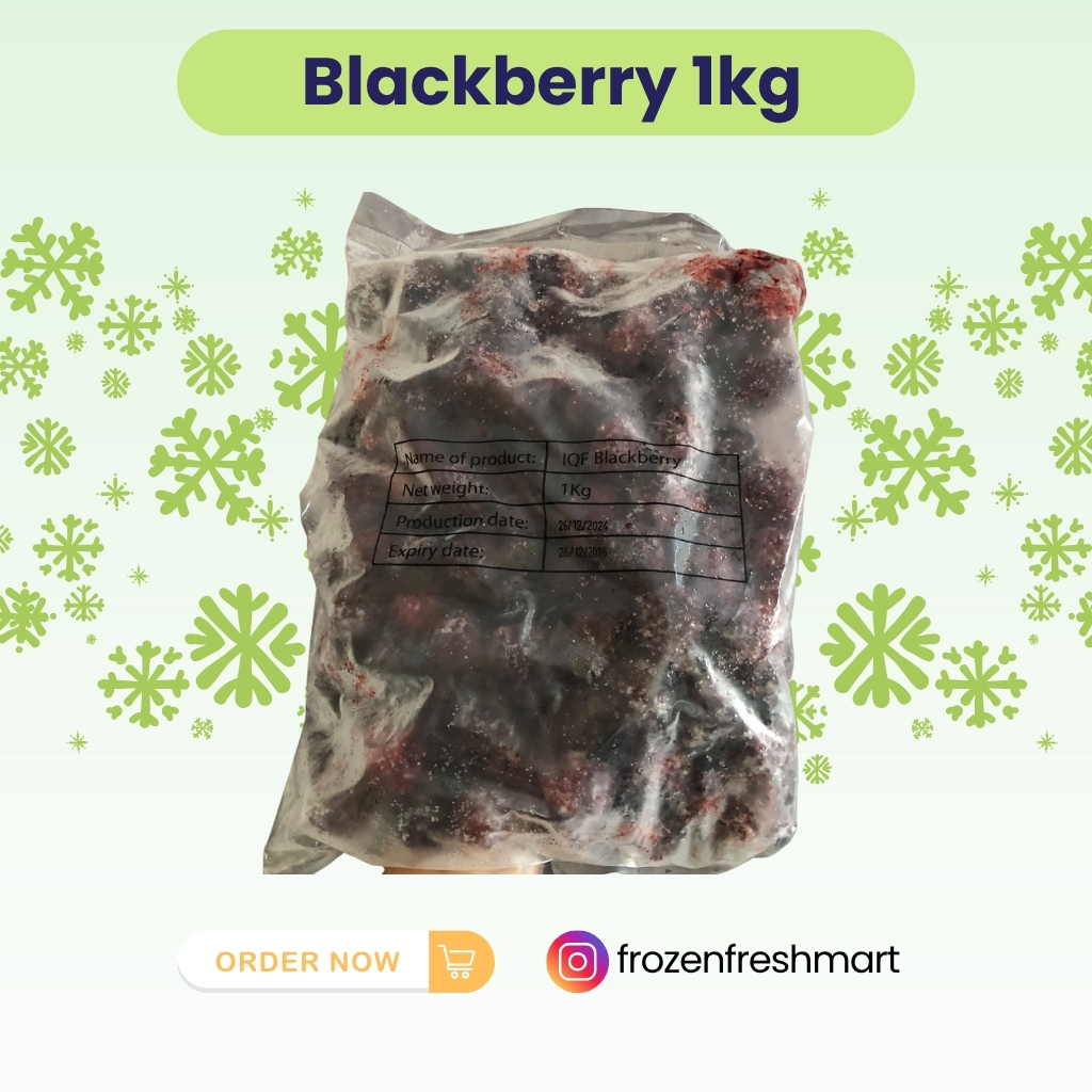 

Blackberry Frozen 1kg, Buah Beku // Blackberry IQF 1 kg