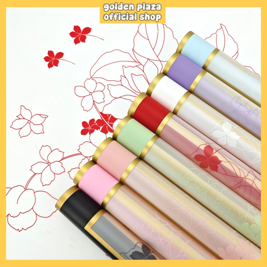 

(1 PACK ISI 20 LEMBAR) Flower Wrapping Motif Sakura Transparan Kertas Buket Bunga Motif Sakura KB6270