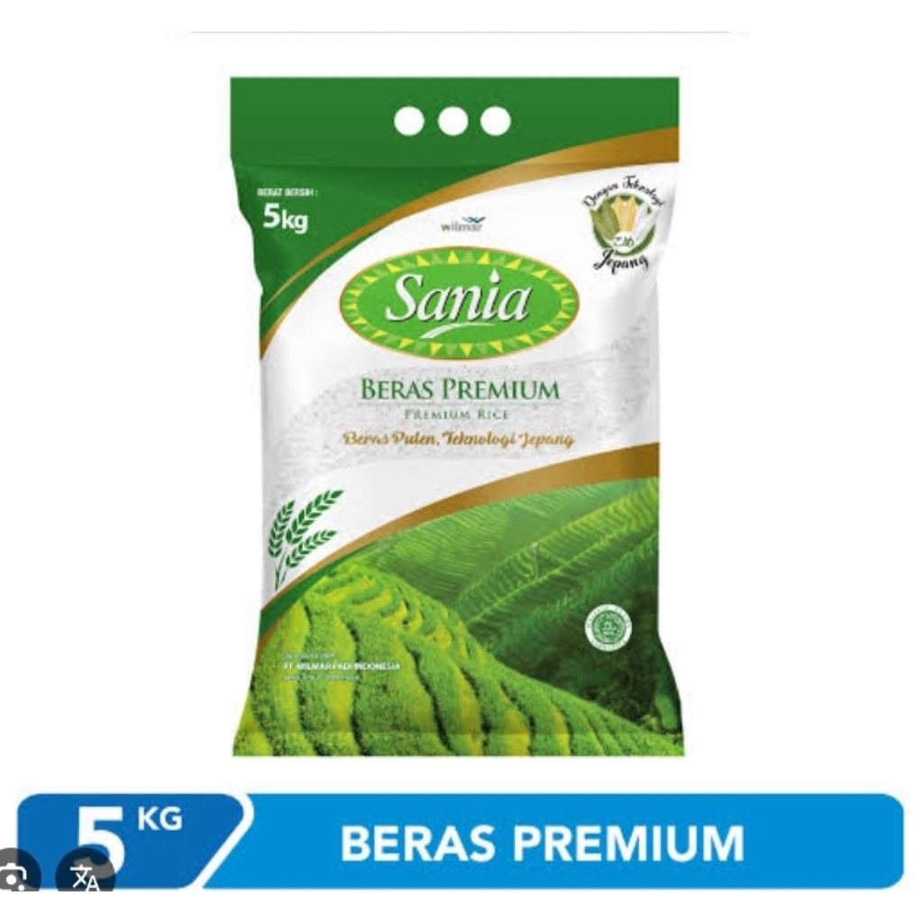 

Beras Sania Kemasan 5kg Berad Premium