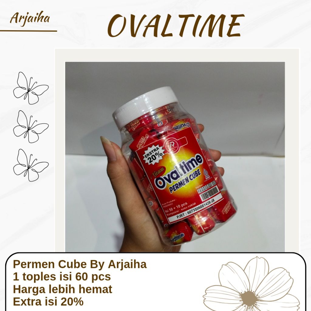 

PERMEN CANDY CUBE OVALTIME ISI 60 PCS