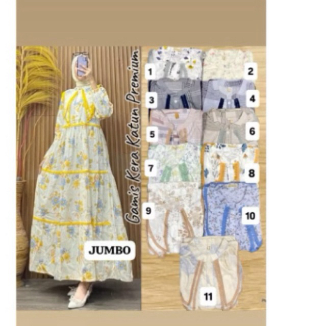 Gamis Katun/Gamis Katbol premium terbaru kerah kolar /Gamis Bunga kecil