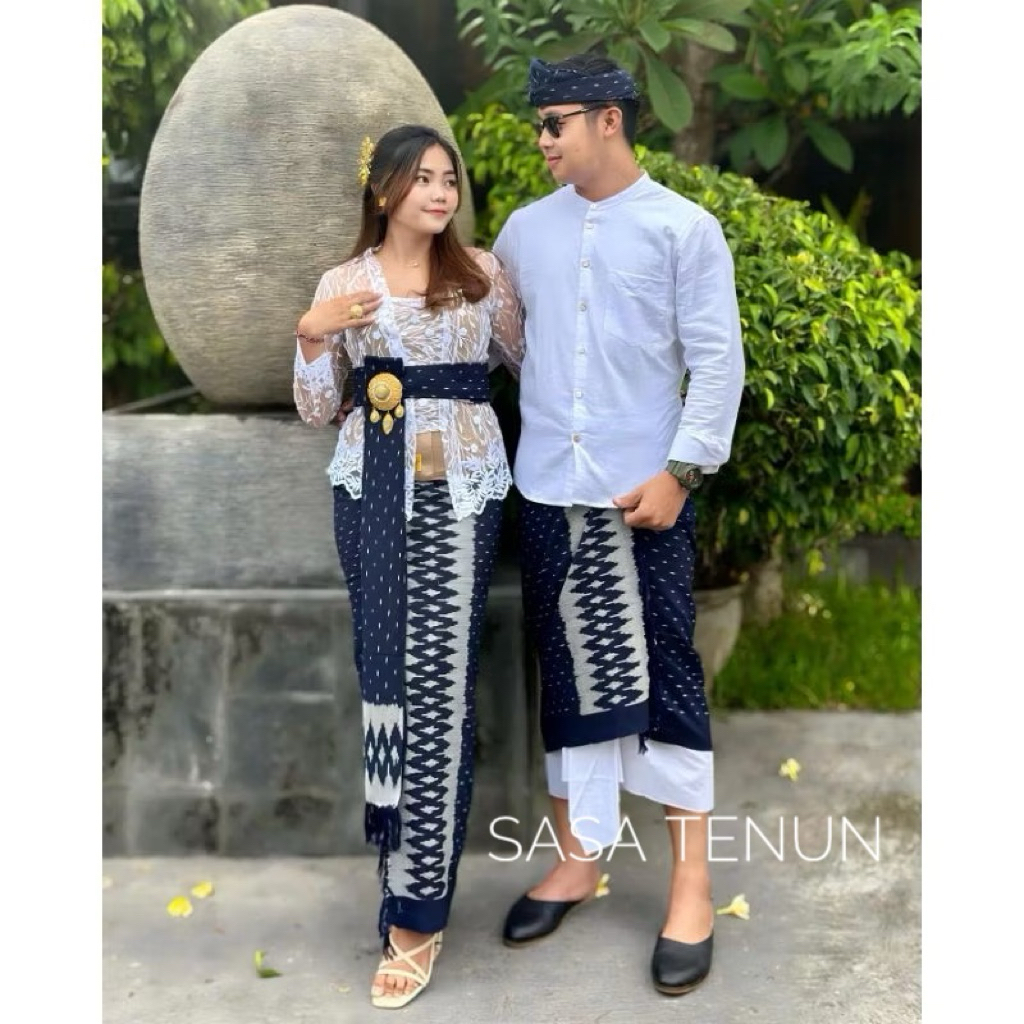 COPLE BLANGKET KAMEN COUPLE BALI SET SAPUT BALI PRIA KAIN TENUN BLANGKET