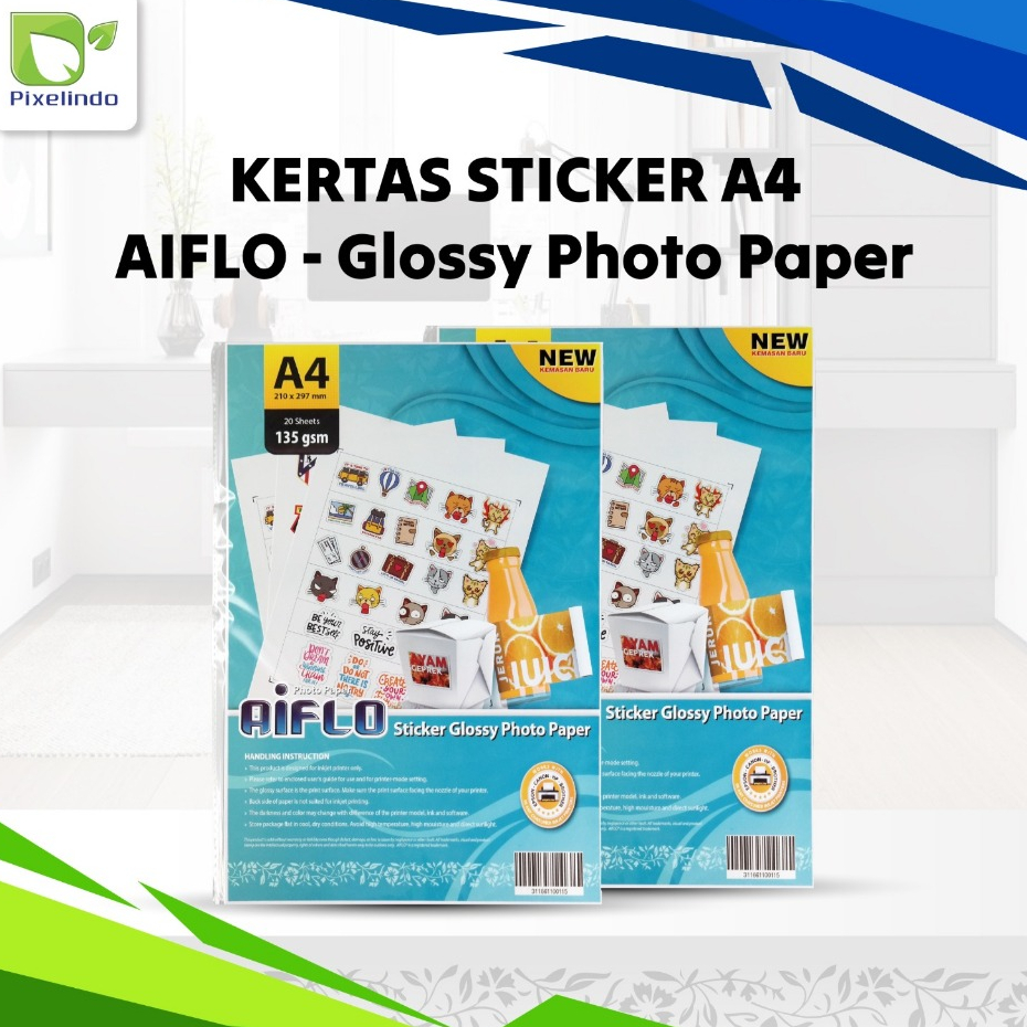 

Kertas Sticker Glossy Paper Photo Aiflo HVS A4 Photo Quality