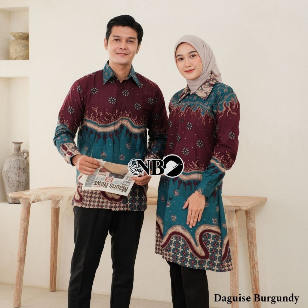 Batik Couple (SGBATIK) - Atasan Batik Couple Tunik Kancing Depan Busui Friendly Full Kancing Depan K
