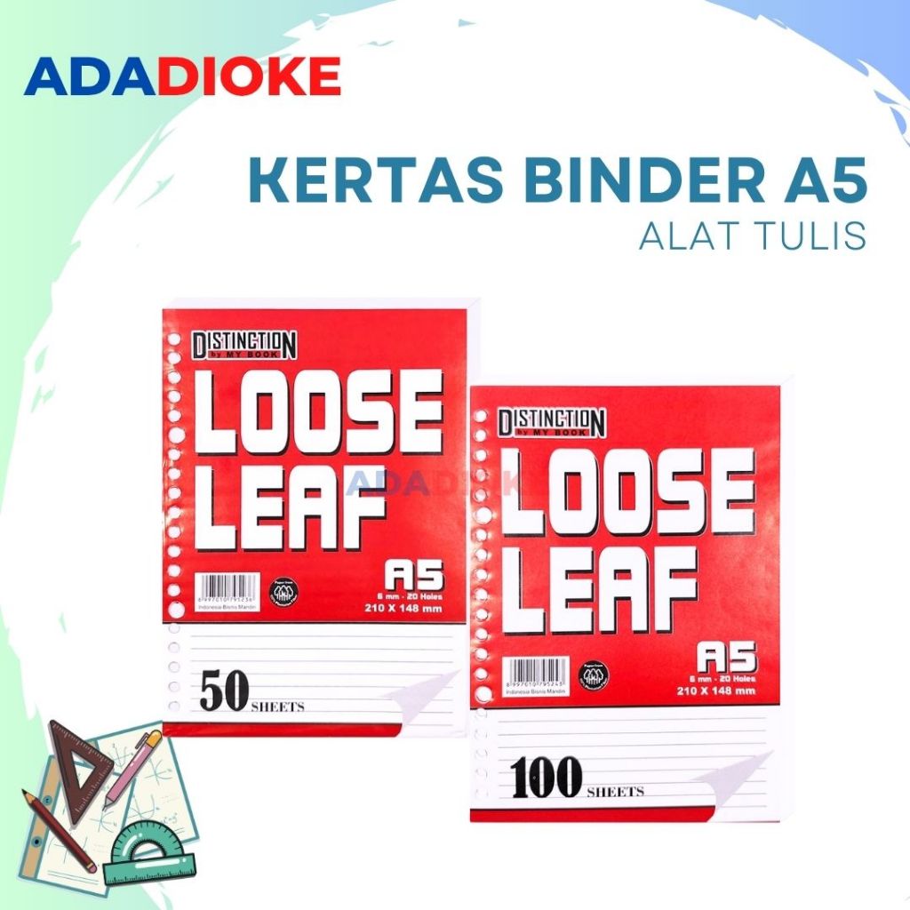 

Kertas Binder Ketas Isi Ulang Binder Loose Leaf A5 Bergaris My Book Isi Kertas File Binder